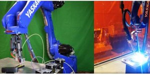 要求高轨迹执行精度的机器人制造过程。(左)机器人增材制造和(右)机器人焊接。(照片/ SK Gupta)