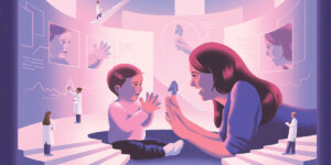 自2019年以来，劳伦·克莱因一直在南加州大学互动实验室研究计算机科学和儿童发展。她正在开发一种自动化系统，通过检测有毒压力的迹象来模拟和支持婴儿照顾者的互动。(插图/ Mikyung李)